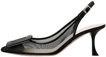 (Women) Roger Vivier Mesh High-Heel Pumps 'Black Buckle' RVW61833540J9UB999 (Women) Roger Vivier Mesh High-Heel Pumps 'Black Buckle' RVW61833540J9UB999