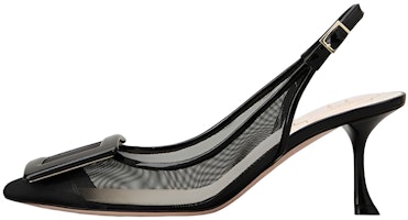 (Women) Roger Vivier Mesh High-Heel Pumps 'Black Buckle' RVW61833540J9UB999 (Women) Roger Vivier Mesh High-Heel Pumps 'Black Buckle' RVW61833540J9UB999
