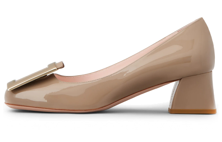 (W) Roger Vivier Metal Buckle Pumps 'Deep Khaki'