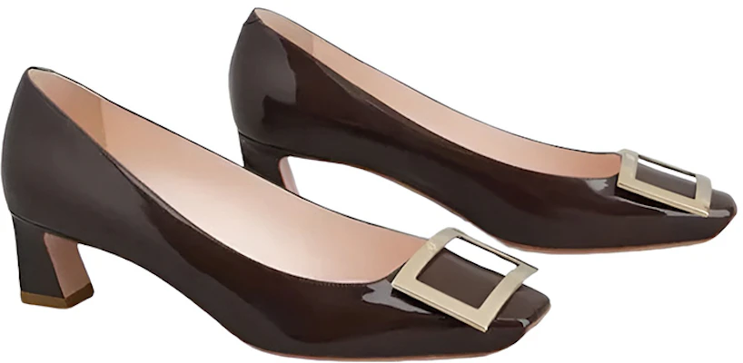 (Women) Roger Vivier Mid-Heel 'Burgundy Patent Leather Buckle' RVW44815280D1PL811 Order (Women) Roger Vivier Mid-Heel 'Burgundy Patent Leather Buckle' RVW44815280D1PL811