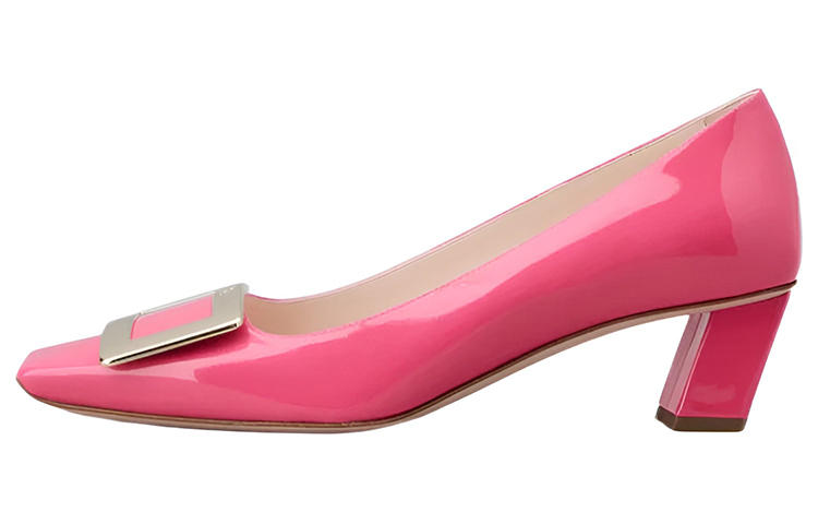 (Women) Roger Vivier Mid-Heel Pumps 'Pink Buckle' RVW00600920D1PM829