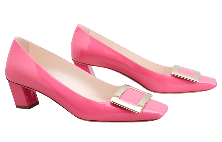 (W) Roger Vivier Mid-Heel Pumps 'Pink Buckle' 圖 2