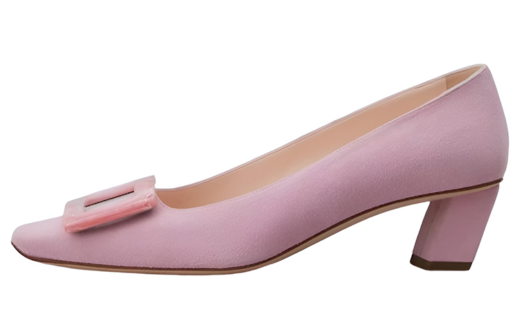 (Women) Roger Vivier Mid-Heel Pumps 'Pink Suede' RVW00631480HR0M425