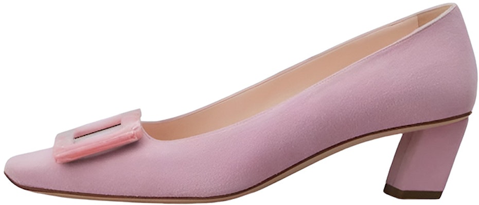 (Women) Roger Vivier Mid-Heel Pumps 'Pink Suede' RVW00631480HR0M425 Buy (Women) Roger Vivier Mid-Heel Pumps 'Pink Suede' RVW00631480HR0M425