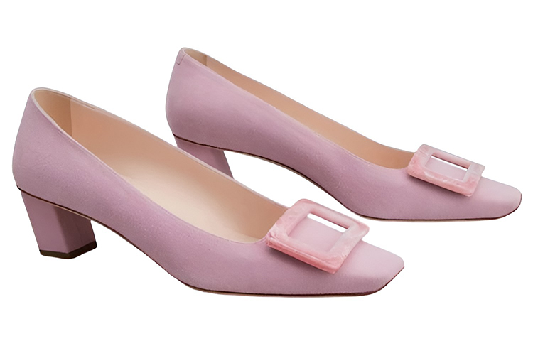 Order (Women) Roger Vivier Mid-Heel Pumps 'Pink Suede' RVW00631480HR0M425