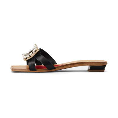 (W) Roger Vivier Mini Broche Vivier 'Black'