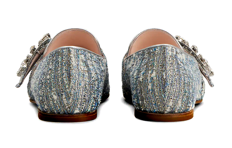 (W) Roger Vivier Mini Broche Vivier 'Grey Fabric Loafers' 圖 4