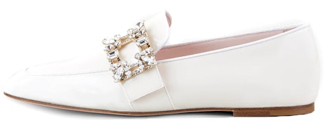 (Women) Roger Vivier Mini Broche Vivier 'White Buckle Velvet' RVW634311905IUC019 (Women) Roger Vivier Mini Broche Vivier 'White Buckle Velvet' RVW634311905IUC019