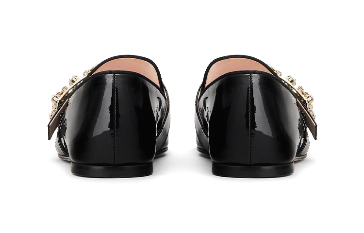 (W) Roger Vivier Mini Buckle Velvet Loafers 'Black' 圖 4