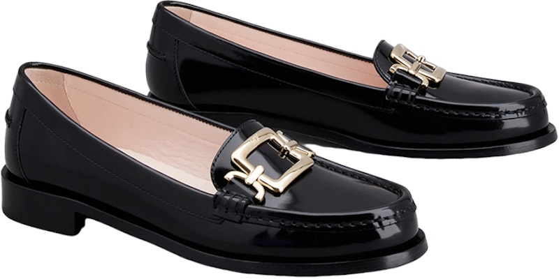 (Women) Roger Vivier Morsetto Loafers 'Black Patent Metal Buckle' RVW70035000MRKB999 Order (Women) Roger Vivier Morsetto Loafers 'Black Patent Metal Buckle' RVW70035000MRKB999