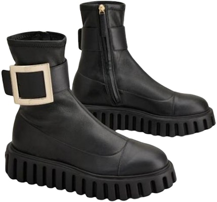 (W) Roger Vivier But Nappa Kulit Tumit Buku Lali 'Metal Buckle Hitam' RVW64633860E4JB999 Order (W) Roger Vivier But Nappa Kulit Tumit Buku Lali 'Metal Buckle Hitam' RVW64633860E4JB999