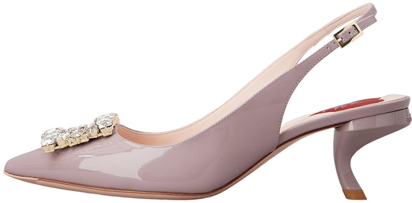 (Women) Roger Vivier Patent Crystal Buckle Pointed Toe Stiletto Sandal 'Purple' RVW63834500D1PL231 Buy (Women) Roger Vivier Patent Crystal Buckle Pointed Toe Stiletto Sandal 'Purple' RVW63834500D1PL231