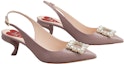 Order (W) Roger Vivier Sandal Tumit Runcing Gesper Kristal Berkilat 'Ungu' RVW63834500D1PL231