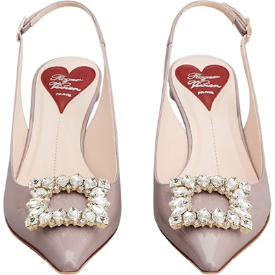 (W) Roger Vivier Sandal Tumit Runcing Gesper Kristal Berkilat 'Ungu' RVW63834500D1PL231 Lookbook (W) Roger Vivier Sandal Tumit Runcing Gesper Kristal Berkilat 'Ungu' RVW63834500D1PL231