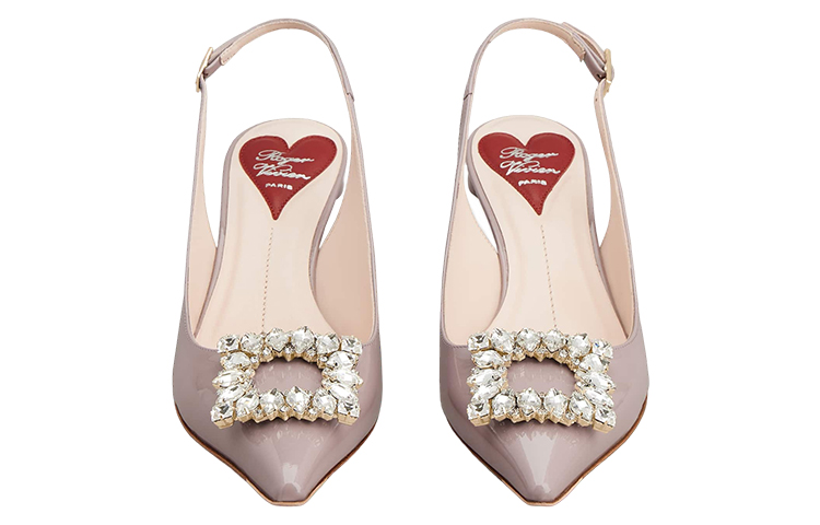 Lookbook (W) Roger Vivier Lakleren Kristal Gesp Puntige Stiletto Sandalen ''Paars'' RVW63834500D1PL231