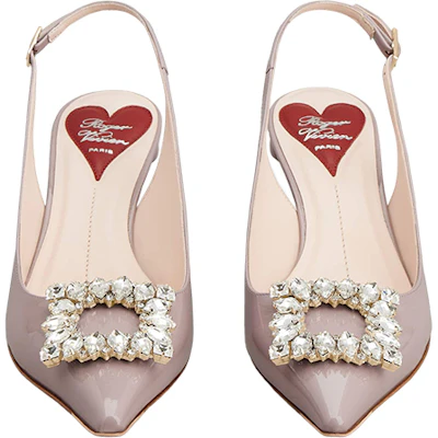 (W) Roger Vivier Lakleren Kristal Gesp Puntige Stiletto Sandalen ''Paars'' RVW63834500D1PL231 Lookbook (W) Roger Vivier Lakleren Kristal Gesp Puntige Stiletto Sandalen ''Paars'' RVW63834500D1PL231