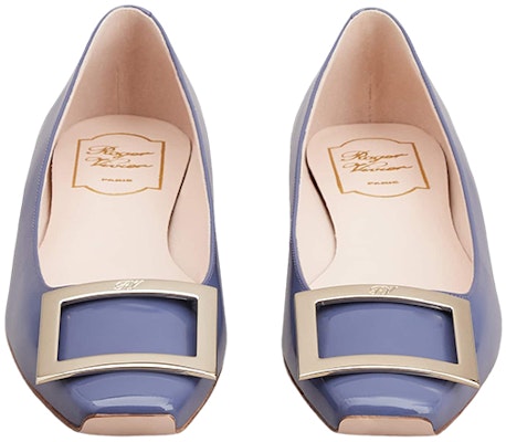 (W) Roger Vivier Sepatu Datar Kulit 'Buckle Logam Kotak Biru' RVW40415280D1PU822 Lookbook (W) Roger Vivier Sepatu Datar Kulit 'Buckle Logam Kotak Biru' RVW40415280D1PU822