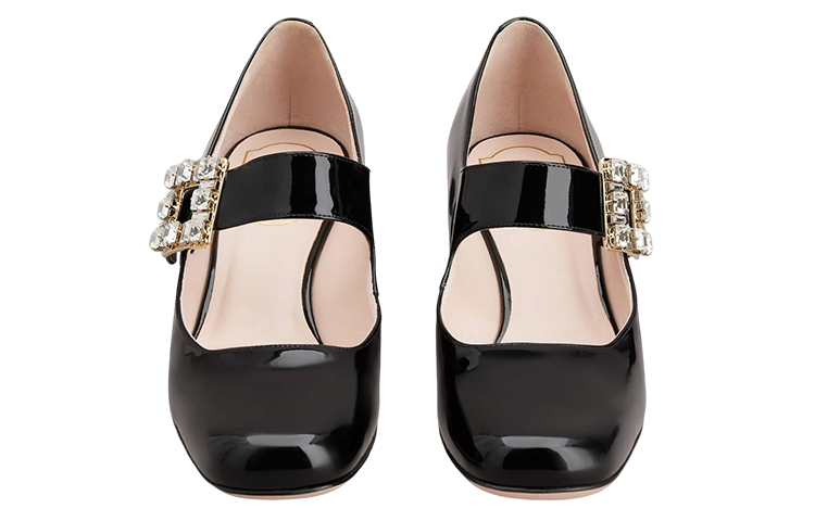 (W) Roger Vivier Patent Leather 'Black Buckle Block Heel' 圖 4