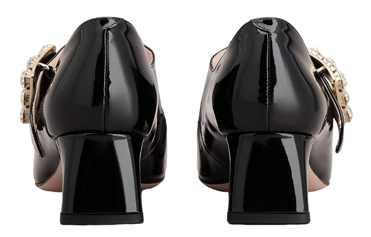 (W) Roger Vivier Patent Leather 'Black Buckle Block Heel' 圖 5
