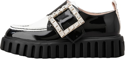 (Women) Roger Vivier Patent Leather 'Crystal Buckle Black Platform' RVW64632390MRK0001 (Women) Roger Vivier Patent Leather 'Crystal Buckle Black Platform' RVW64632390MRK0001
