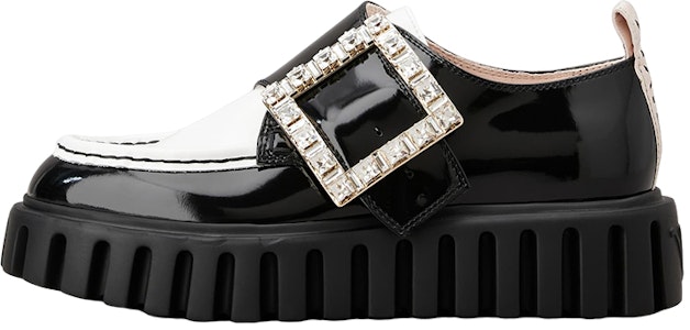 (W) Roger Vivier Plataforma Negra de Charol con Hebilla de Cristal RVW64632390MRK0001 Buy (W) Roger Vivier Plataforma Negra de Charol con Hebilla de Cristal RVW64632390MRK0001