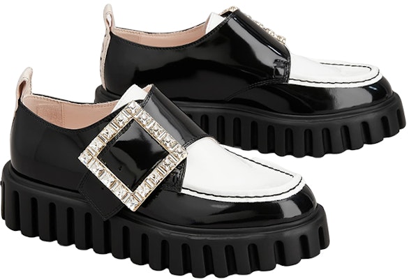 (W) Roger Vivier Plataforma Negra de Charol con Hebilla de Cristal RVW64632390MRK0001 Order (W) Roger Vivier Plataforma Negra de Charol con Hebilla de Cristal RVW64632390MRK0001