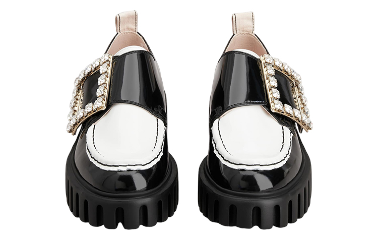 Lookbook (Women) Roger Vivier Patent Leather 'Crystal Buckle Black Platform' RVW64632390MRK0001