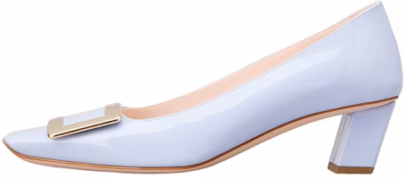 (Women) Roger Vivier Patent Leather 'Metal Buckle Purple Chunky Heel' RVW00600920D1PU028 (Women) Roger Vivier Patent Leather 'Metal Buckle Purple Chunky Heel' RVW00600920D1PU028