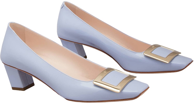 羅杰·維維亞 漆皮 金屬扣 粗跟 中跟鞋 女款 紫色 Order 羅杰·維維亞 漆皮 金屬扣 粗跟 中跟鞋 女款 紫色