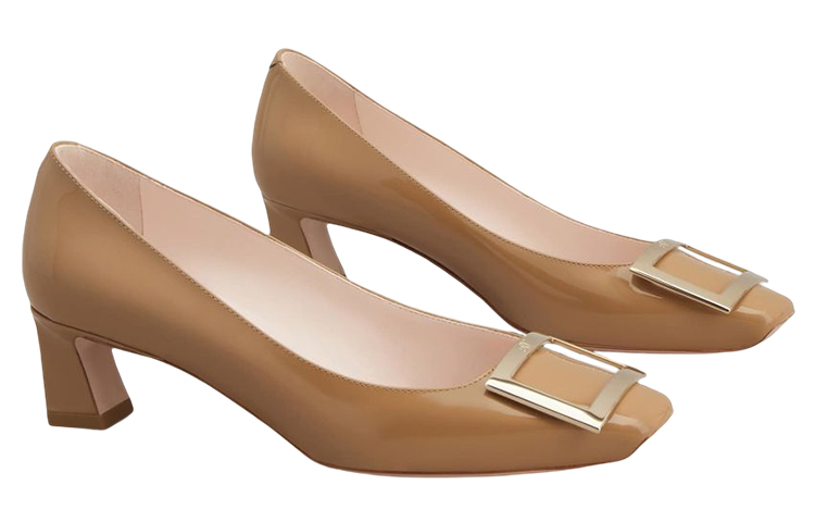(W) Roger Vivier Patent Leather 'Metal Buckle Brown' 圖 2