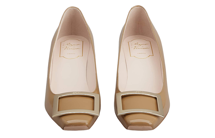 (W) Roger Vivier Patent Leather 'Metal Buckle Brown' 圖 3