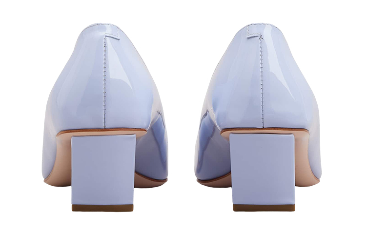 Shop 羅杰·維維亞 漆皮 金屬扣 粗跟 中跟鞋 女款 紫色