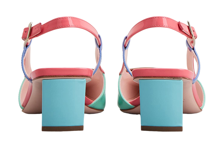 (W) Roger Vivier Patent Leather 'Pink Green Buckle' 圖 4