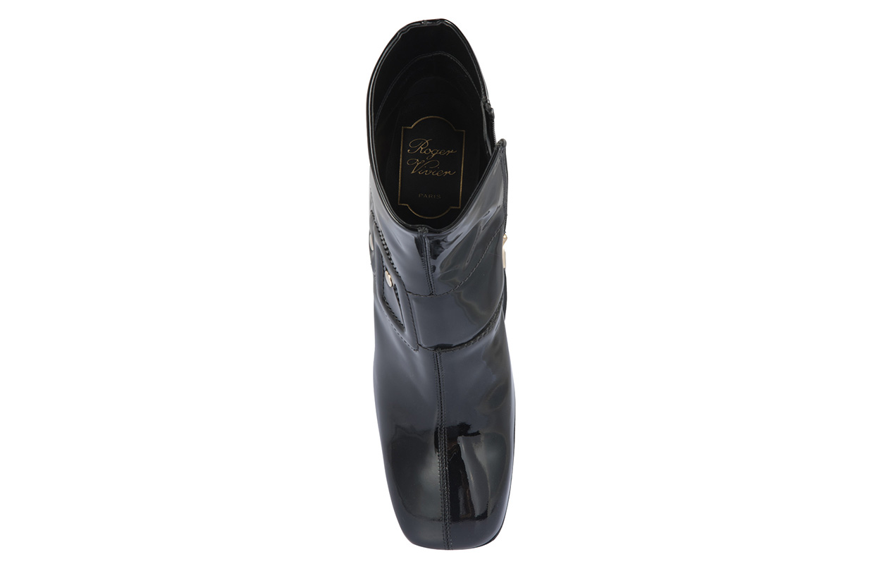 Lookbook (Women) Roger Vivier Patent Leather Ankle Boot 'Black Fashion' RVW47022460D1PB999