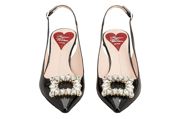 (W) Roger Vivier Patent Leather Black 'Crystal Buckle Stiletto' 圖 3