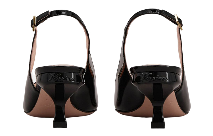 (W) Roger Vivier Patent Leather Black 'Crystal Buckle Stiletto' 圖 4