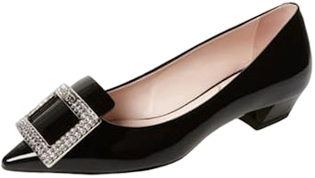 (Women) Roger Vivier Patent Leather Black 'Fashion Slip-On' RVW52923540D1PB999 (Women) Roger Vivier Patent Leather Black 'Fashion Slip-On' RVW52923540D1PB999