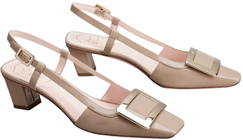 Order (Women) Roger Vivier Patent Leather Block Heel Pump 'Metal Buckle Grey' RVW00625600D1PC415
