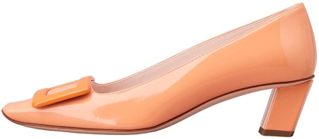 (Women) Roger Vivier Patent Leather Buckle Block-Heel 'Orange' RVW00600921D1P1J92 (Women) Roger Vivier Patent Leather Buckle Block-Heel 'Orange' RVW00600921D1P1J92