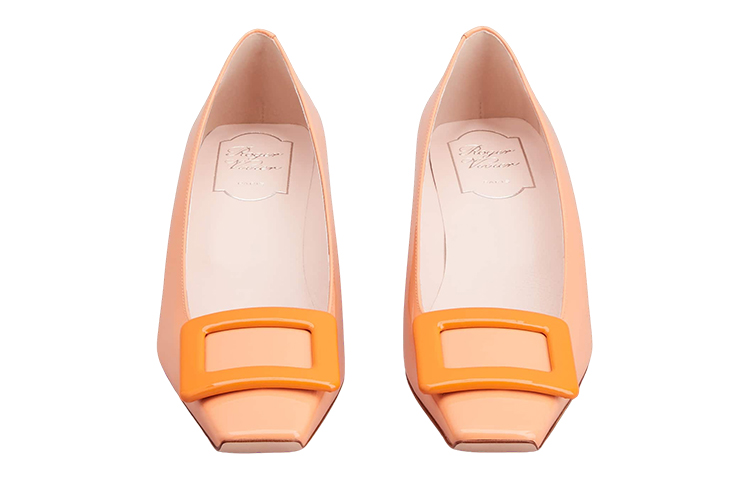 (W) Roger Vivier Patent Leather Buckle Block-Heel 'Orange' 圖 3