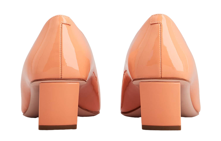 (W) Roger Vivier Patent Leather Buckle Block-Heel 'Orange' 圖 4