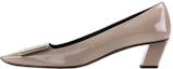 Buy Roger Vivier 羅傑維維亞 漆皮金屬扣式 細跟 高跟鞋 女款 灰色