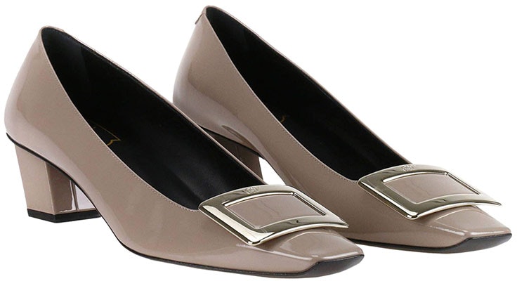(Women) Roger Vivier Patent Leather Buckle Stiletto 'Grey' RVW00600920D1PC415 Lookbook (Women) Roger Vivier Patent Leather Buckle Stiletto 'Grey' RVW00600920D1PC415
