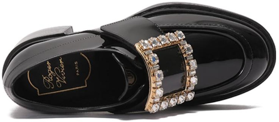(W) Roger Vivier Loafer Plataforma con Tacón Grueso en Cuero Charol 'Negro' RVW59834630D1P9999 Purchase (W) Roger Vivier Loafer Plataforma con Tacón Grueso en Cuero Charol 'Negro' RVW59834630D1P9999