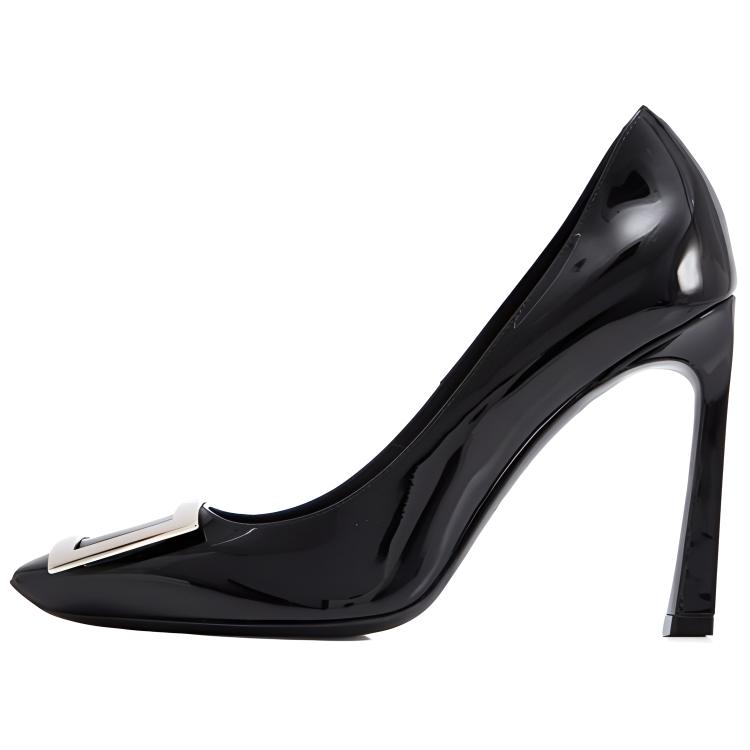 (W) Roger Vivier Patent Leather High-Heel Sneakers 'Black'