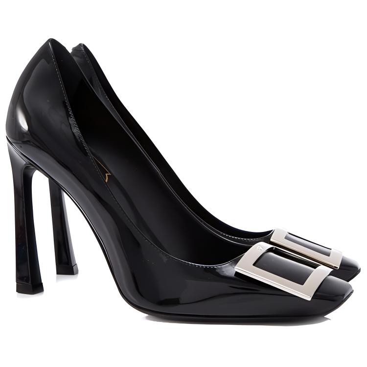 Order (W) Roger Vivier Zapatillas de Tacón Alto de Charol 'Negro' RVW40115280D1PB999