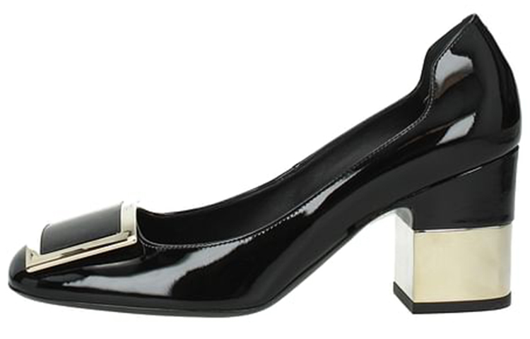(W) Roger Vivier Patent Leather High Heels 'Black Fashion'