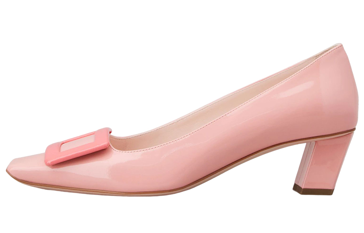 (Women) Roger Vivier Patent Leather Low-Top Block Heel 'Pink' RVW00600921D1P1J93