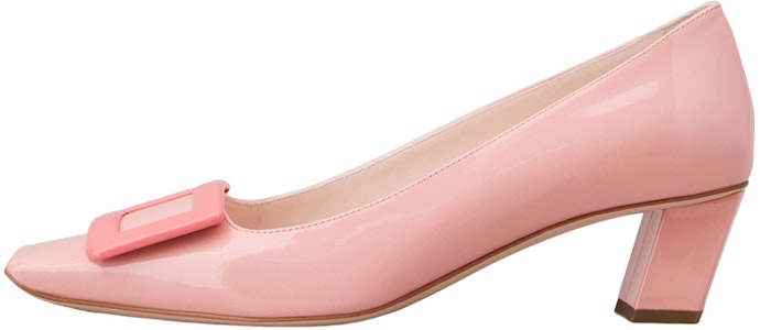Roger Vivier羅傑·維維耶 漆皮 低幫方頭 粗跟 中跟鞋 女款 粉色 Buy Roger Vivier羅傑·維維耶 漆皮 低幫方頭 粗跟 中跟鞋 女款 粉色