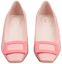 Lookbook (W) Roger Vivier Kulit Patent Tumit Rendah Bertapak Blok 'Pink' RVW00600921D1P1J93